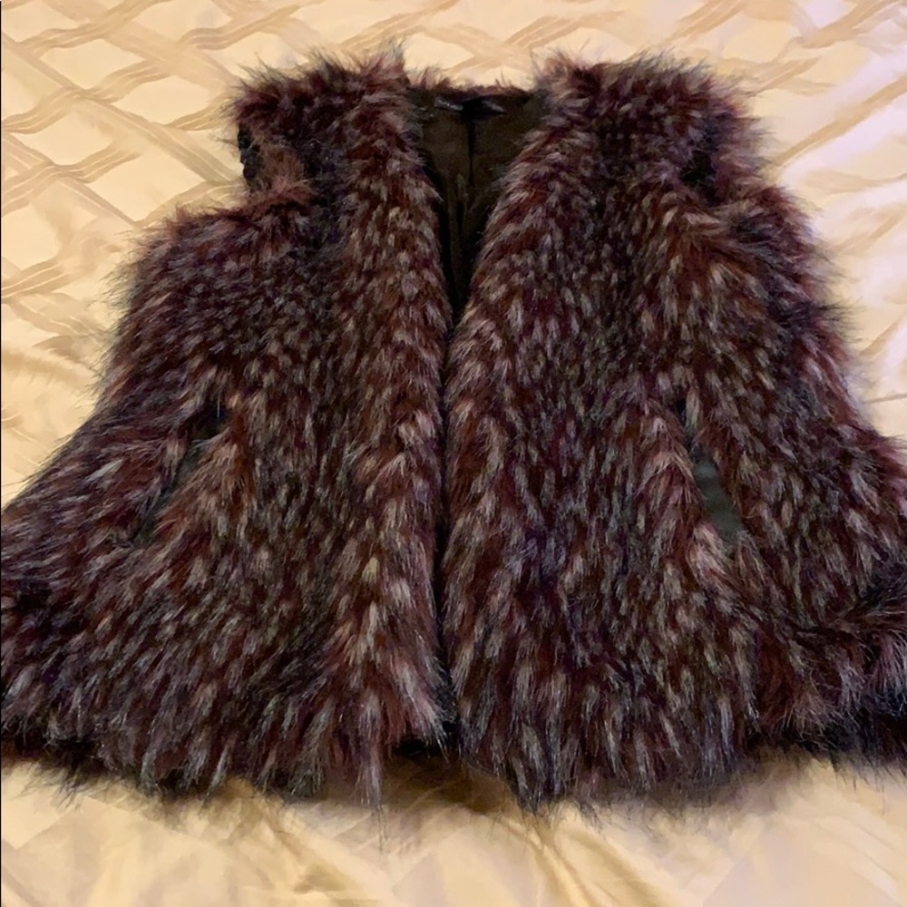 Via Spiga faux fur vest with pockets